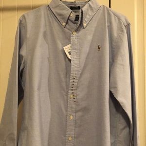 Ralph Lauren classic fit blue ladies blouse